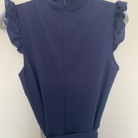 Navy blue ruffle jumpsuit - Picture 3 of 3